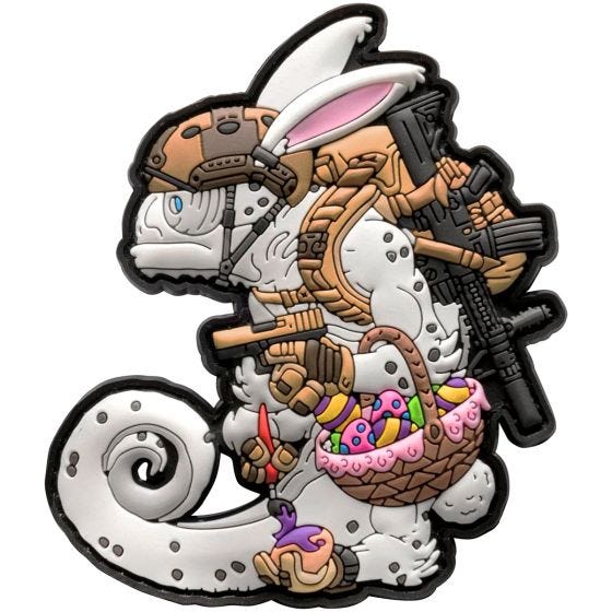 Нашивка Patchlab Chameleon Easter Operator - Белый/Coyote