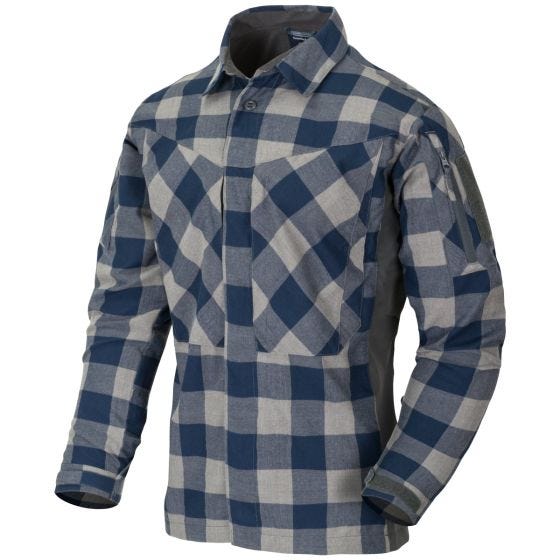 Фланелевая Рубашка Helikon MBDU - Slate Blue Checkered