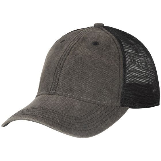 Кепка Helikon Plain Trucker - Dirty Washed Black / Black A