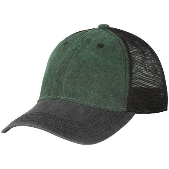 Кепка Helikon Plain Trucker - Washed Dark Green / Washed Black C