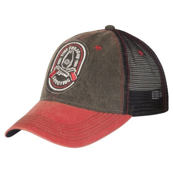 Кепка Helikon Shooting Time Trucker - BlackDirty Washed Black / Dirty Washed Red C