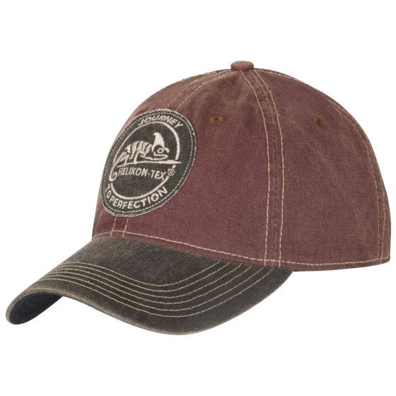 Кепка Helikon - Dirty Washed Maroon / Dirty Washed Black D