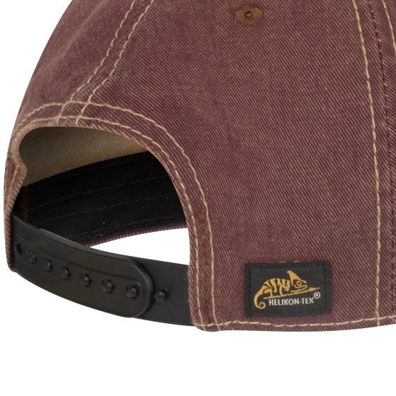 Кепка Helikon - Dirty Washed Maroon / Dirty Washed Black D