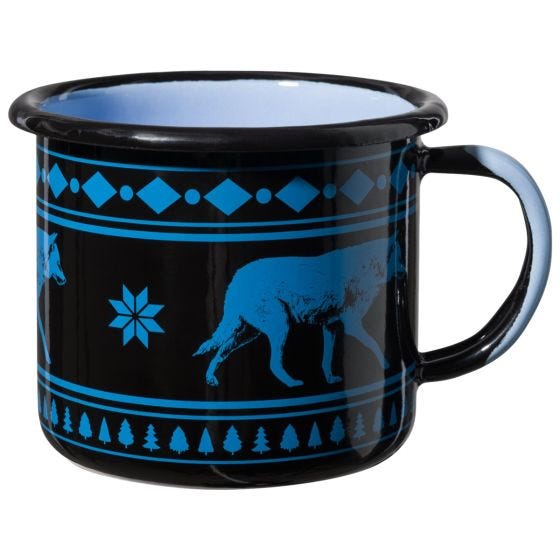 Кружка Helikon Wolf Enamel 350 мл - Черный