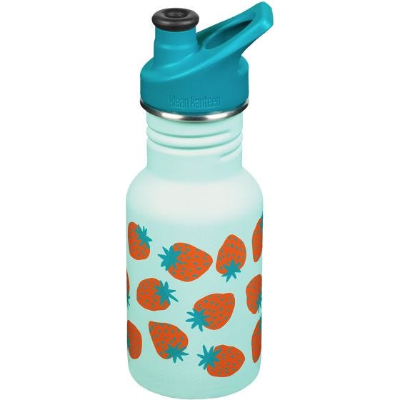 Бутылка Klean Kanteen Classic Sport Cap 355мл - Blue Tint Strawberries