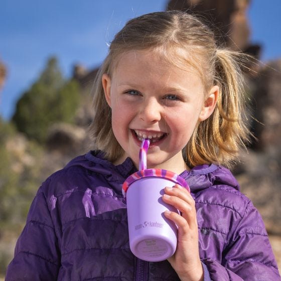 Klean Kanteen Kid's Cup Straw Lid 2-Pack - Розовый/Розовый Tie Dye