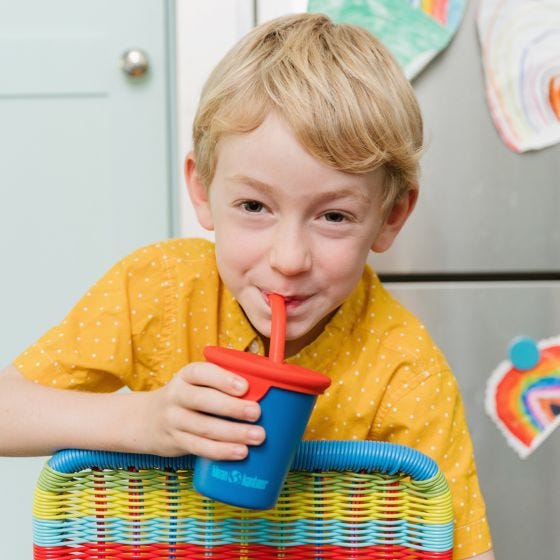 Кружка Klean Kanteen Kids 295ml w/Straw Lid - Mykonos Blue