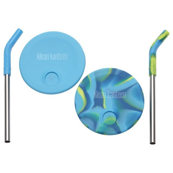 Klean Kanteen Kid's Cup Straw Lid 2-Pack - Синий/Синий Tie Dye