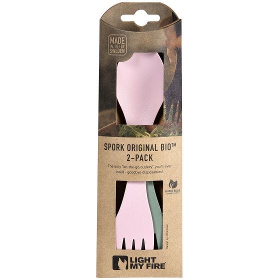 Спорк Original Bio Light My Fire 2 Pack - Sandy Green/Dusty Pink