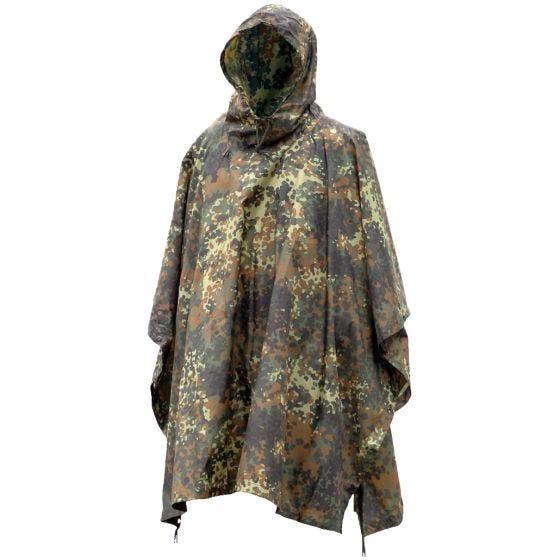 Водонепроницаемый Плащ Mil-Tec из Материала Ripstop - Flecktarn