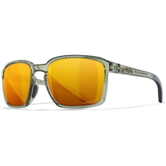 Очки Wiley X WX Alfa - Captivate Polarized Bronze Mirror Lenses / Gloss Crystal Light Olive/Grey