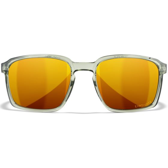 Очки Wiley X WX Alfa - Captivate Polarized Bronze Mirror Lenses / Gloss Crystal Light Olive/Grey