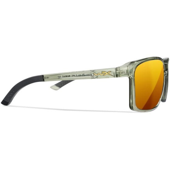 Очки Wiley X WX Alfa - Captivate Polarized Bronze Mirror Lenses / Gloss Crystal Light Olive/Grey