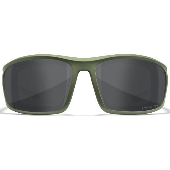 Очки Wiley X WX Grid - Captivate Polarized Grey Mirror Lenses / Matte Utility Green Frame