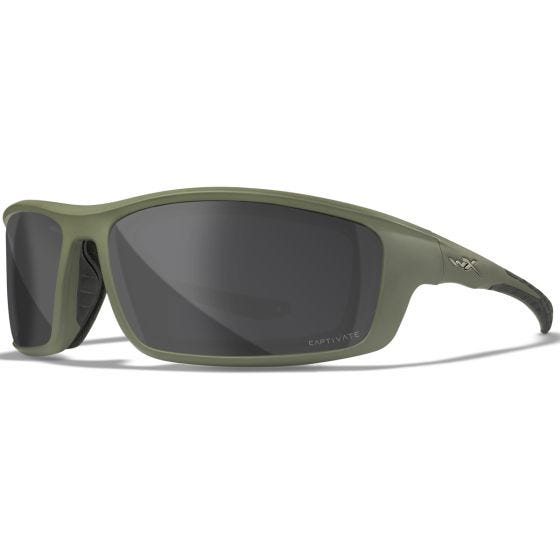 Очки Wiley X WX Grid - Captivate Polarized Grey Mirror Lenses / Matte Utility Green Frame