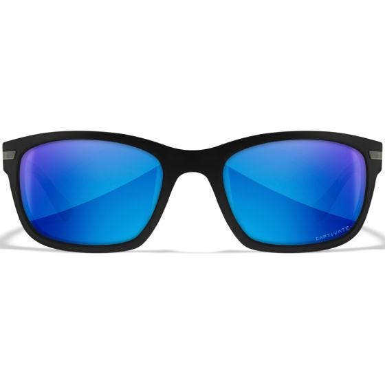 Очки Wiley X WX Helix - Captivate Polarized Blue Mirror Lenses / Matte Black Frame