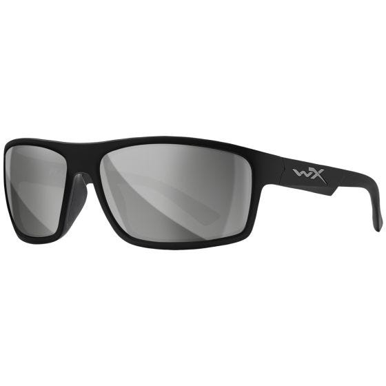 Очки Wiley X WX Peak - Silver Flash Lenses / Gloss Black Frame