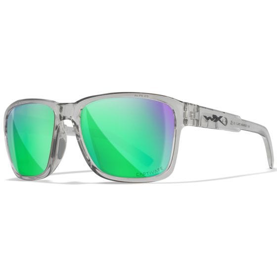 Очки Wiley X WX Trek - Captivate Polarized Green Mirror Lenses / Gloss Crystal Light Grey Frame