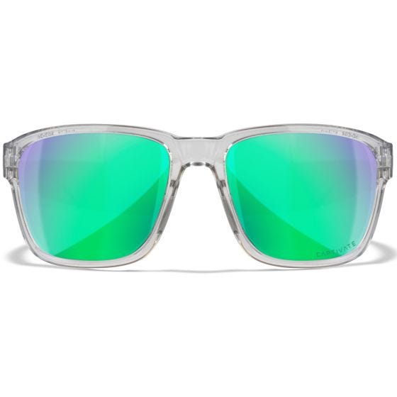 Очки Wiley X WX Trek - Captivate Polarized Green Mirror Lenses / Gloss Crystal Light Grey Frame