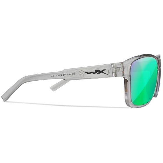 Очки Wiley X WX Trek - Captivate Polarized Green Mirror Lenses / Gloss Crystal Light Grey Frame