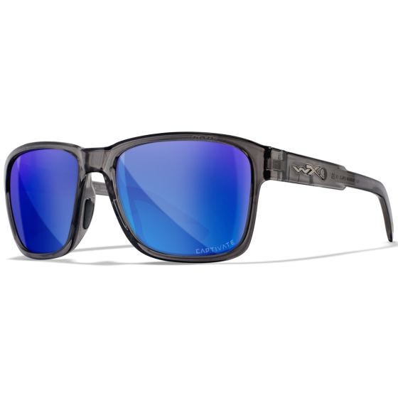 Очки Wiley X WX Trek - Captivate Polarized Blue Mirror Lenses / Gloss Crystal Dark Grey Frame