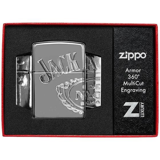 Зажигалка Zippo Jack Daniel's Armor - Black Ice