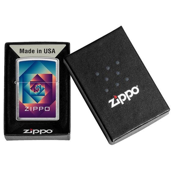 Зажигалка Zippo Design Illusion - Сатиновый Хром
