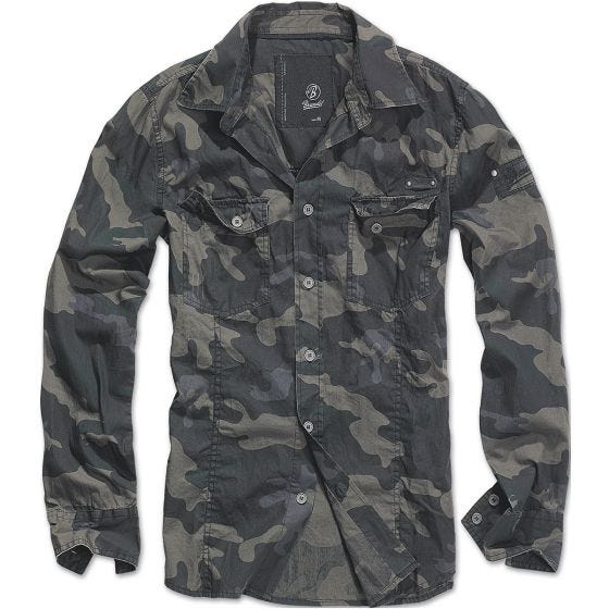 Рубашка Brandit SlimFit - Dark Camo