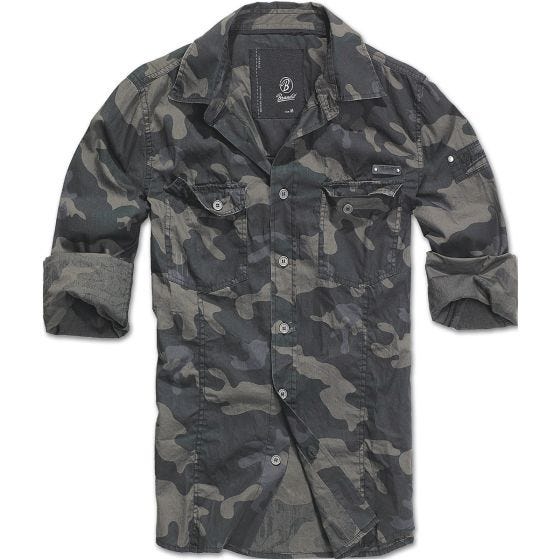Рубашка Brandit SlimFit - Dark Camo