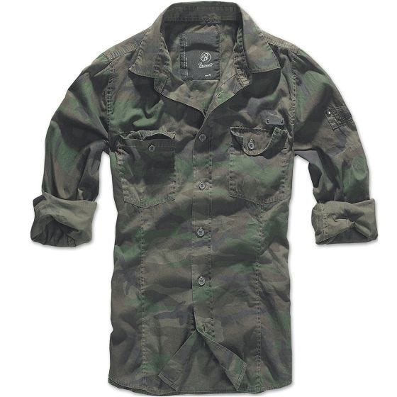 Рубашка Brandit SlimFit - Woodland