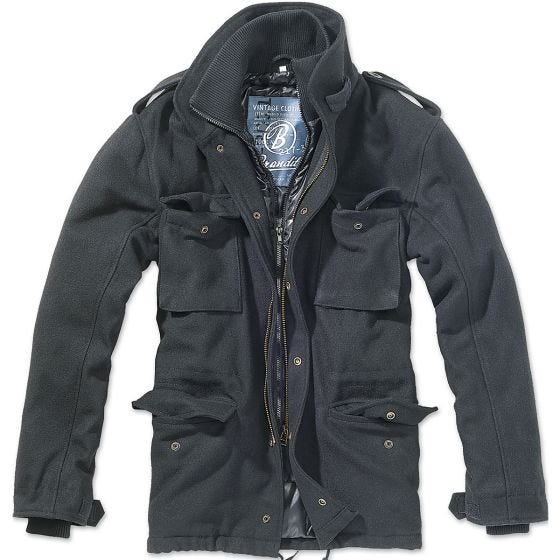 Куртка Brandit M-65 Voyager из Шерсти - Черный