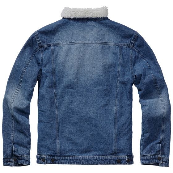 Куртка Brandit Sherpa Denim - Синий/Off White