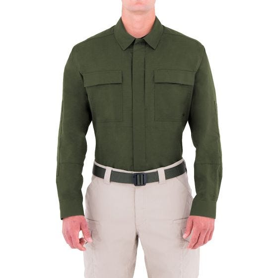 Рубашка с Длинным Рукавом First Tactical Tactix BDU Мужская - Зеленый