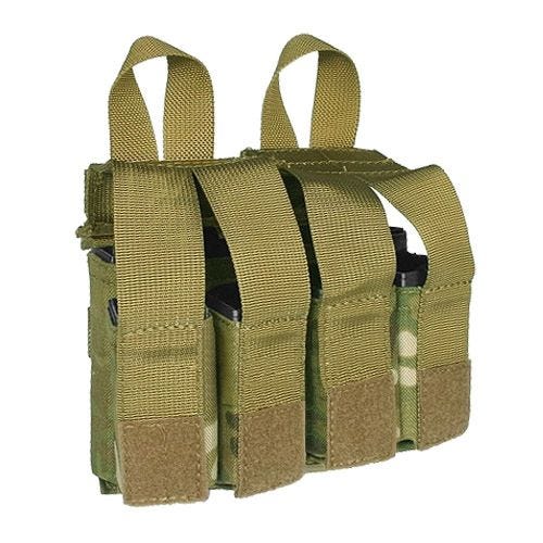 Подсумок для Двух Магазинов M4/M16 + Четырех Пистолетных Магазинов Flyye MOLLE - MultiCam