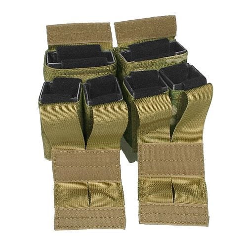 Подсумок для Двух Магазинов M4/M16 + Четырех Пистолетных Магазинов Flyye MOLLE - MultiCam