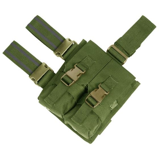 Двойной Подсумок для Магазинов на Ногу Flyye M4/M16 - Olive Drab