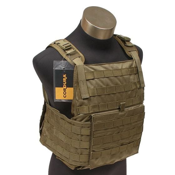 Плитоноска Flyye PC с Системой MOLLE - Coyote Brown