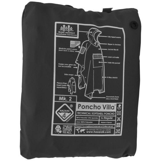 Пончо Soft Shell Hazard 4 Villa Technical - Черный