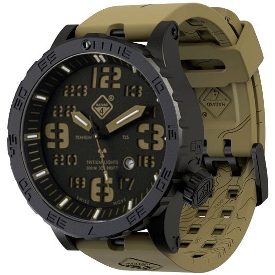 Часы из Титана с Тритиевой Подсветкой Hazard 4 Heavy Water Diver - Cavern Green/Желтый