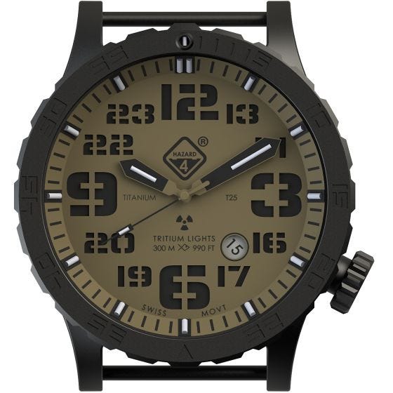 Часы из Титана с Тритиевой Подсветкой Hazard 4 Heavy Water Diver - Arid Green/Желтый