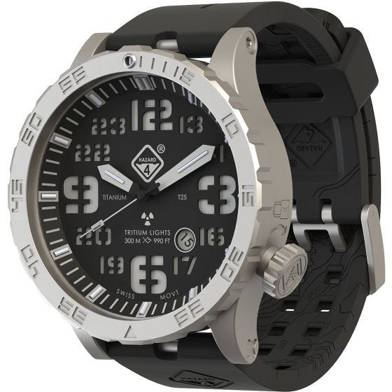 Часы из Титана с Тритиевой Подсветкой Hazard 4 Heavy Water Diver - Blacktie Зеленый/Желтый