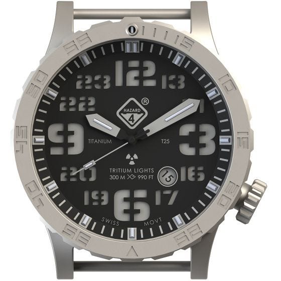 Часы из Титана с Тритиевой Подсветкой Hazard 4 Heavy Water Diver - Blacktie Зеленый/Желтый