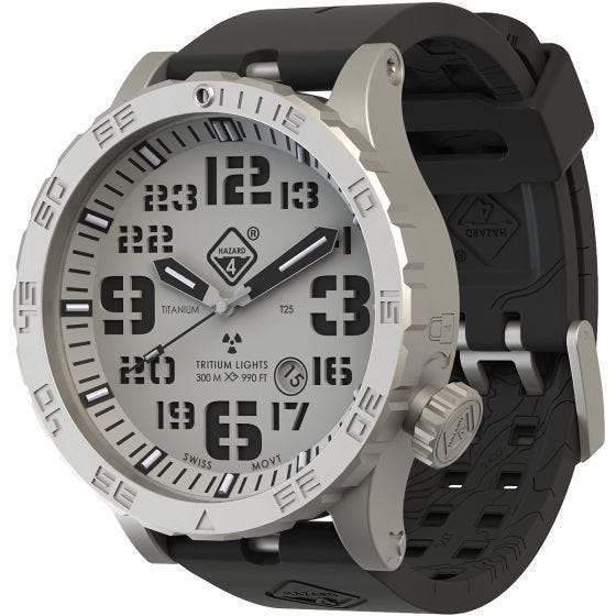 Часы из Титана с Тритиевой Подсветкой Hazard 4 Heavy Water Diver - Snowfield Зеленый/Желтый