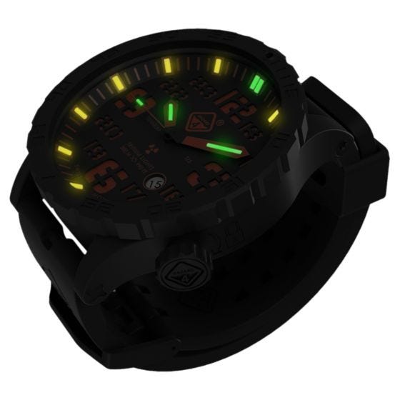 Часы из Титана с Тритиевой Подсветкой Hazard 4 Heavy Water Diver - Agent Orange Yellow/Зеленый