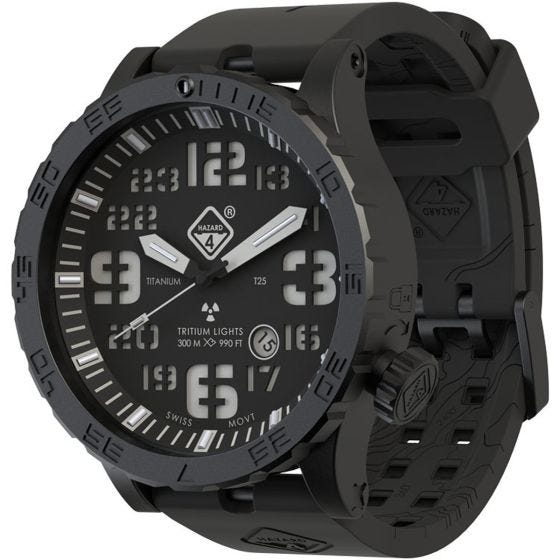 Часы из Титана с Тритиевой Подсветкой Hazard 4 Heavy Water Diver - Nightwatch Зеленый/Желтый
