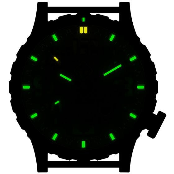 Часы из Титана с Тритиевой Подсветкой Hazard 4 Heavy Water Diver - Nightwatch Зеленый/Желтый