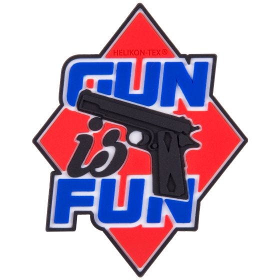 Нашивка Helikon Gun is Fun - Красный