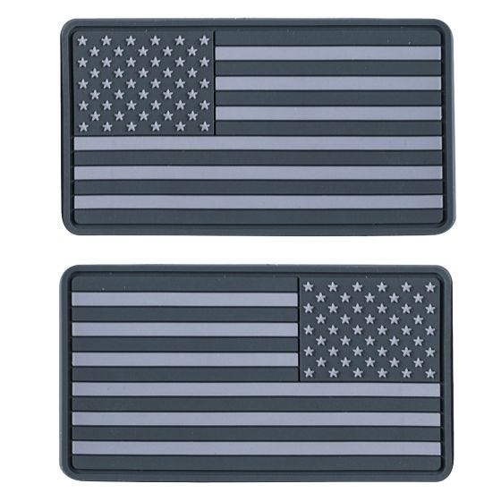 Нашивка Helikon Large Subdued USA Flag Комплект из 2 Шт. - Серый