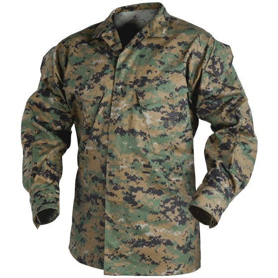 Рубашка Helikon USMC из Поликоттоновой Саржи - Digital Woodland