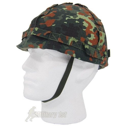 Пластиковый Шлем MFH с Тканевым Чехлом - Flecktarn